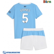 Fotballdrakt Barn Manchester City John Stones #5 Hjemmedraktsett 2025-26 Kortermet (+ Korte bukser)
